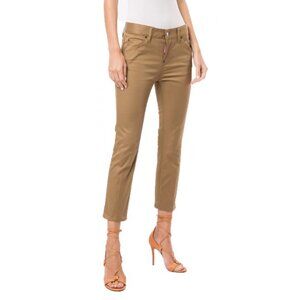 Dsquared2 Cool Girl Cropped Jeans Women’s Size 42 IT Made in Italy Beige